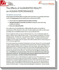 The Effects of Augmented Reality on Human Performance
